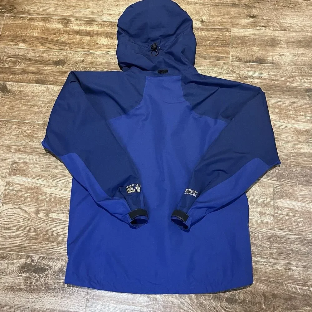 Mountain Hardware Jacket Men's Large Blue Gore-Tex Performance Shell Coat READ